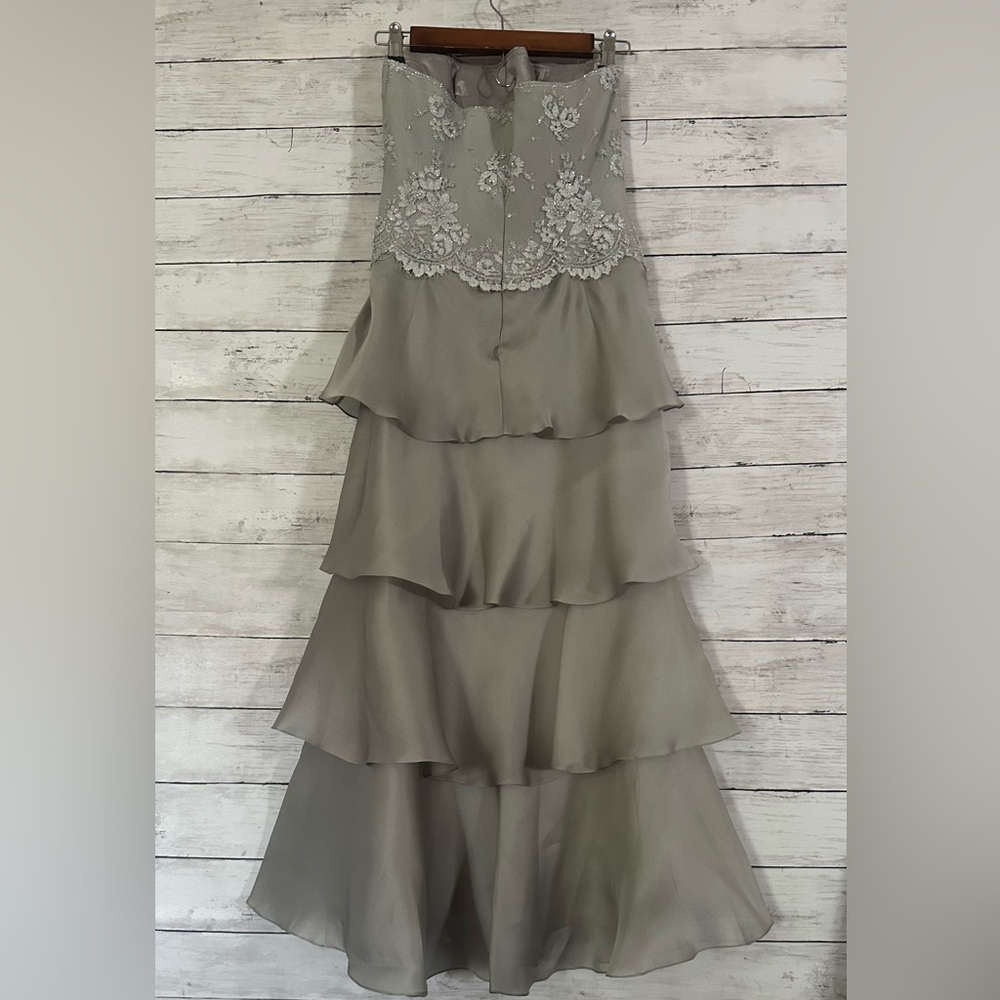 Rickie Freeman Teri Jon 100%Silk Dress Size 2 - Picture 5 of 12